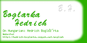 boglarka hedrich business card
